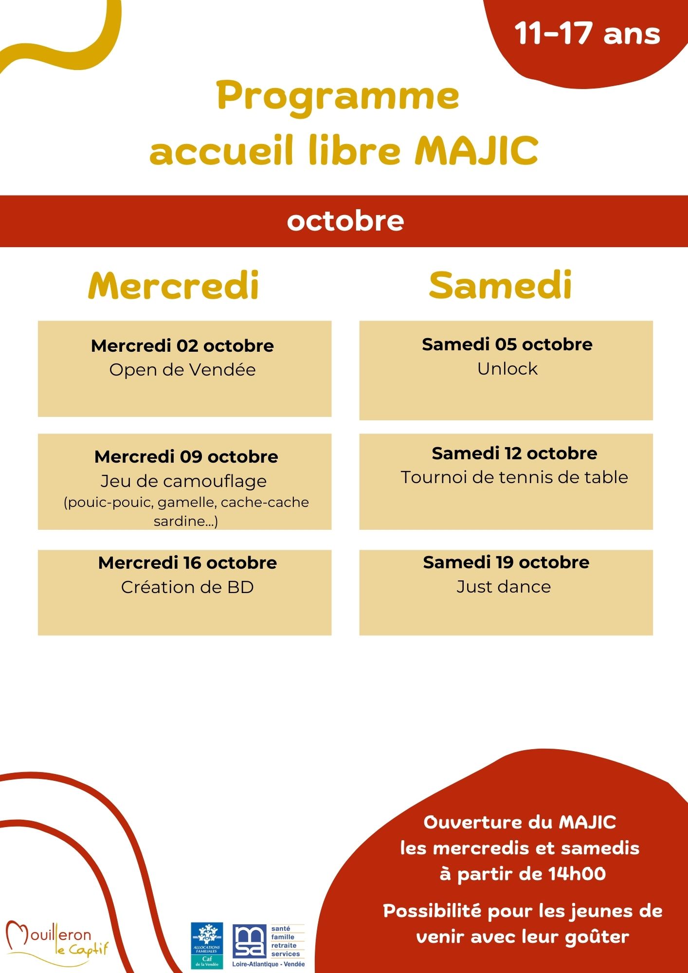 PROGRAMME ACCUEIL LIBRE OCT