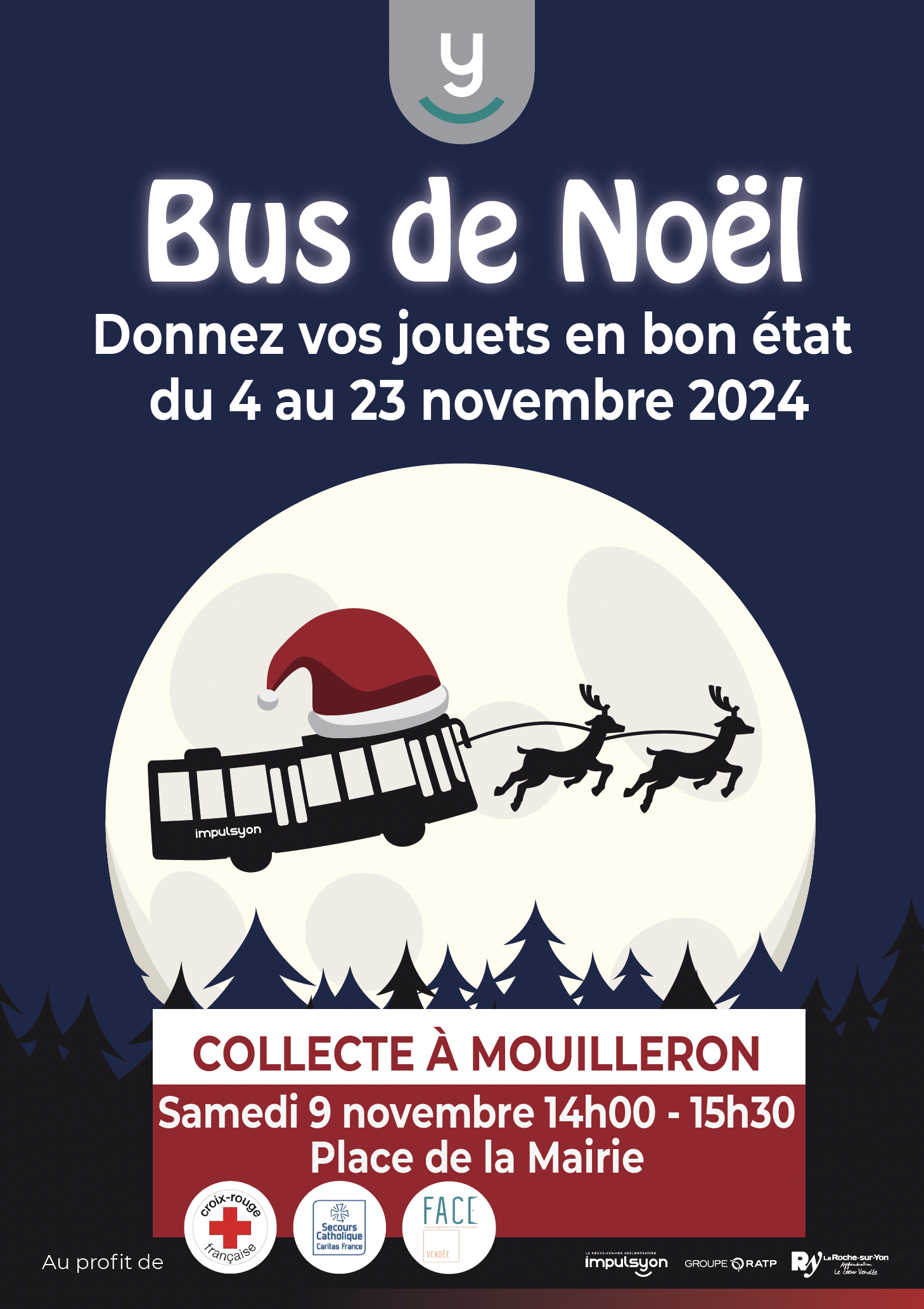 affiche bus de noel